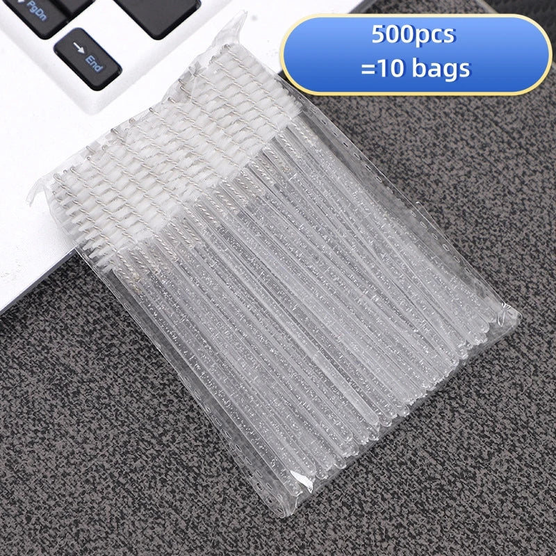 100/200/500Pcs Crystal Eyelashes Brush Comb Disposable Eye Lashes Extension Mascara Wands Makeup Professional Makeup Beauty Tool