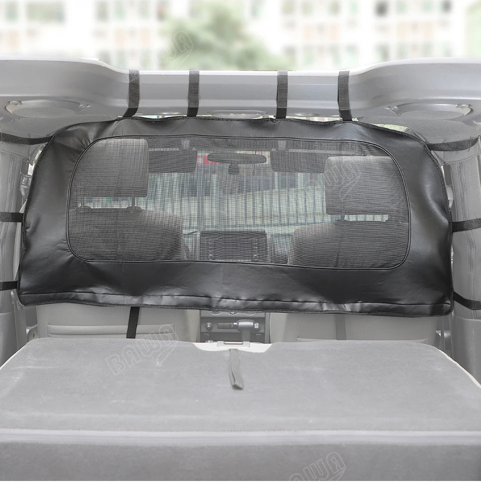 BAWA Rear Seat Separation Mesh/Trunk Cloth Separation for Jeep Wrangler JK 2door 2007-2017 Pet Isolation Net Accessories