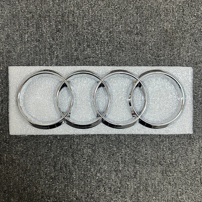 ABS Four Ring Car Logo Cover Front Grille Badge Rear Trunk Emblem Decal For Audi A3 A4 A5 A6 A7 A8 Q3 Q5 Q7 Q8 Car Accessories