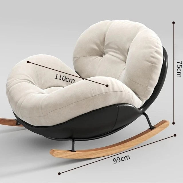 Cream New Pink Rocking Chair Lazy Recliner Home Leisure Single Sofa Balcony Living Room Rocking Chairs Muebles Para El Hogar