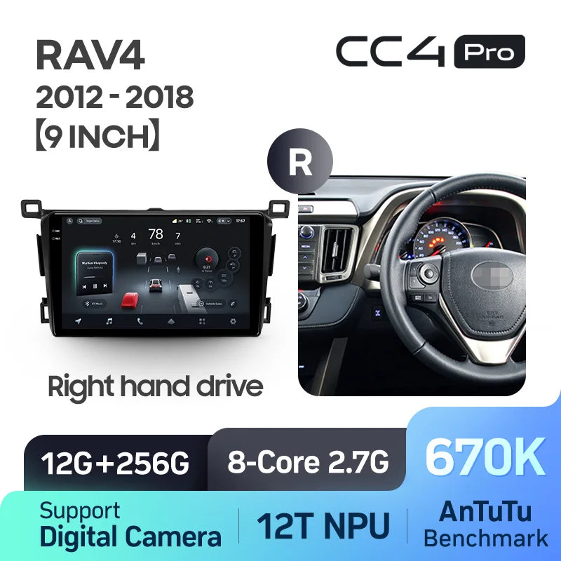 TEYES CC4 PRO For Toyota RAV4 4 XA40 5 XA50 2012 - 2018 CarPlay Android Auto 2DIN Autoradio Radio Multimedia Stereo