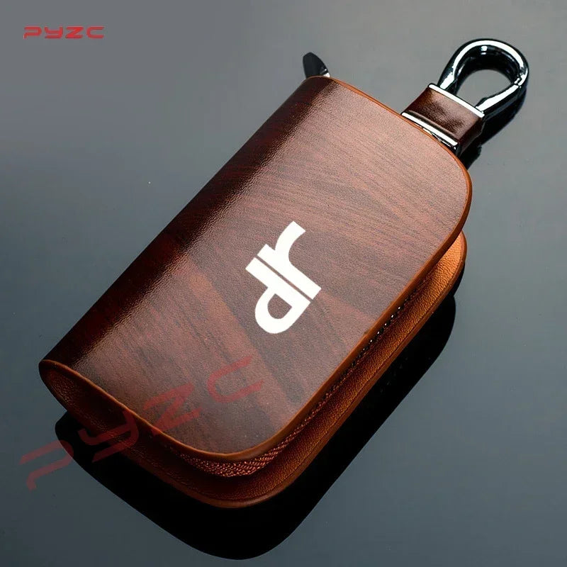 Voor Dr Motoren Dr Nul DR3 5.0 4.0 6.0 F35 Chery Fashion Vintage Genuine Leather Wallet Key Holder Housekeeper Keys Organizer