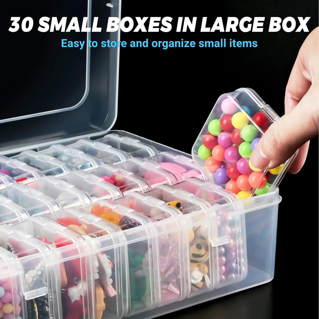 DIY Diamond Painting Embroidery Storage Box 30/15/14Grids Art Embroidery Accessories Beads Display Sorting Box Storage Container