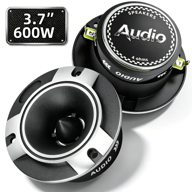 2pcs 3.7 Inch Tweeter High Quality 600W Car Speakers 4 Ohm 70 Magnetic High Power Car Horn Bullet Tweeter Car Audio Accessories