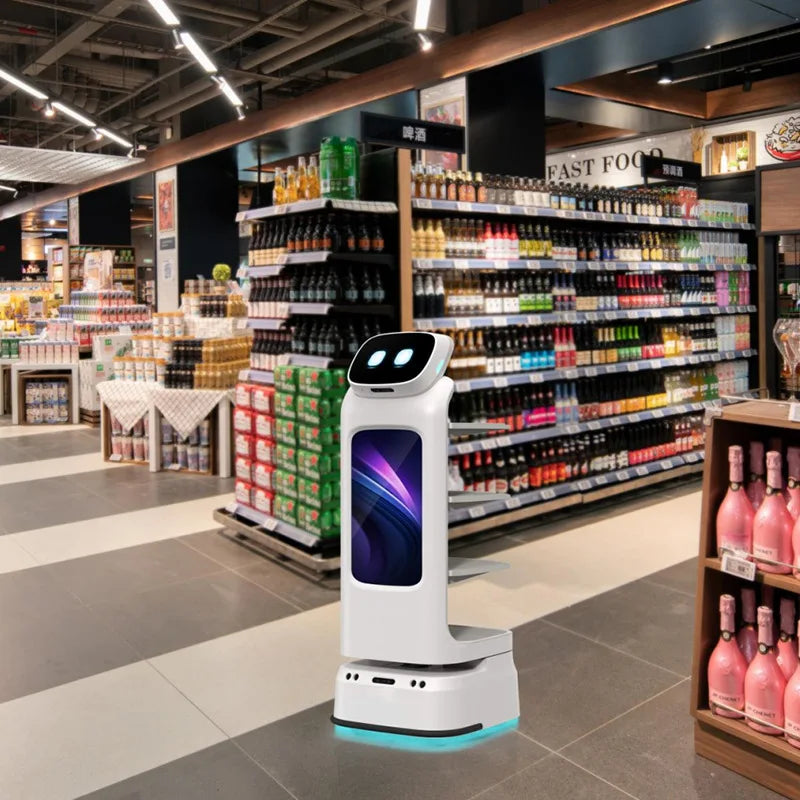 AI Humanoid Reception Service Robot Self Driving Hotel Restaurant Robot SLAM VSLAM Navigation Intelligent Customer Service Robot