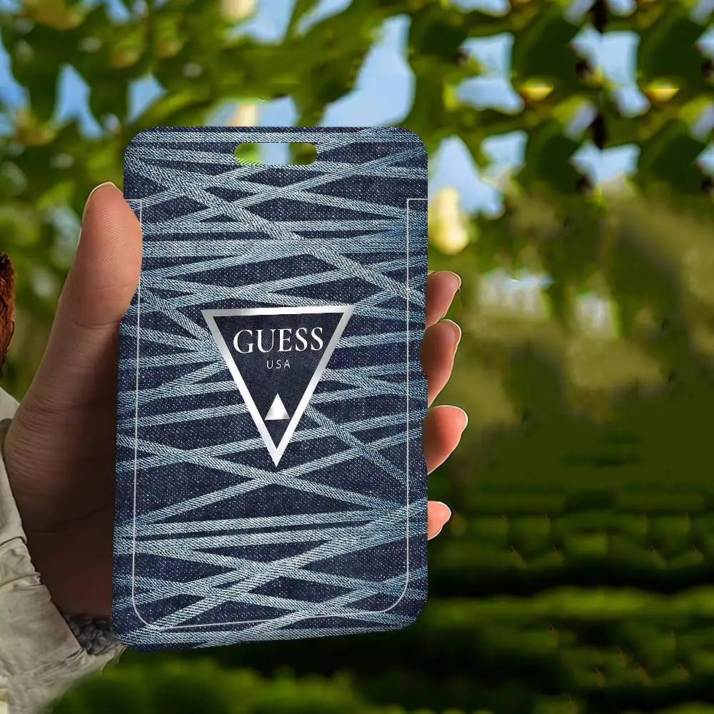 Étui pour cartes unisexe Fashion G-Guess-s, étui porte-cartes d'identité de travail pour femme avec lanière, étui porte-badges d'identité de travail d'affaires