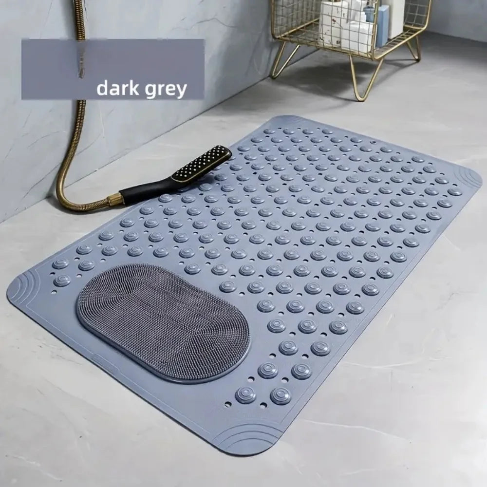 Tapis de bain antidérapant, tapis de massage de couleur unie, tapis antidérapant à ventouses pour la maison, tapis imperméable et résistant à la saleté pour toilettes et hôtels