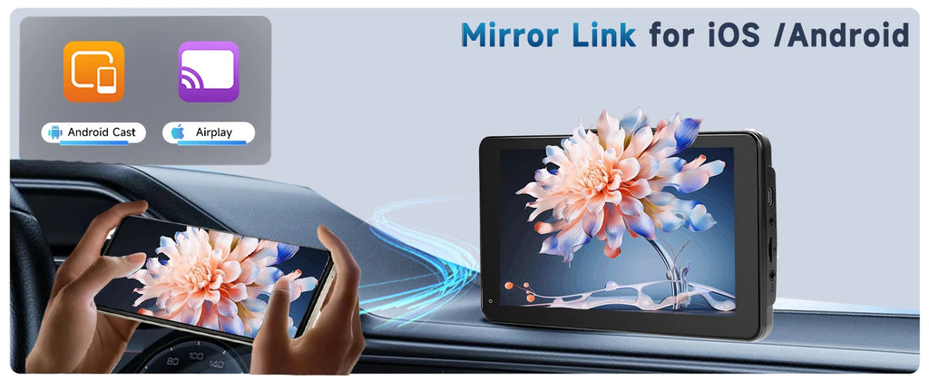 Universal Portable IPS 7inches android auto Apple CarPlay Car Radio Video Mp5 Wireless Carplay Screen for IOS Android