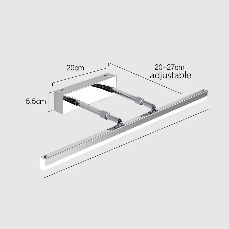Indoor Bathroom Mirror Wall Lamp Metal Material Electroplate Body Retractable Sconce Light LED Dressing Table Mirror Wall Lustre