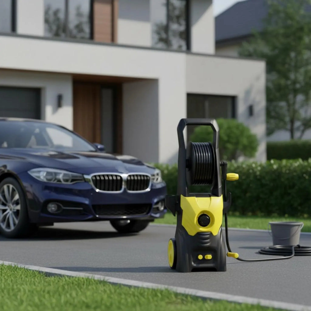 High Pressure Washer Long-Lasting Aluminum Pump Electric High Pressure Washer Wheeled Power Cleaner Easy Storage