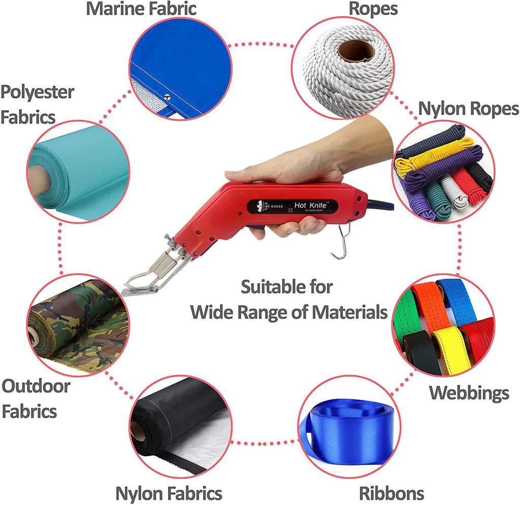 Thermal Knife Cloth Cutter Electric Heating Knife Kit Hot Knife Rope Cutter Fabric Cutter Ribbon Cutter Knife Webbing Cutting