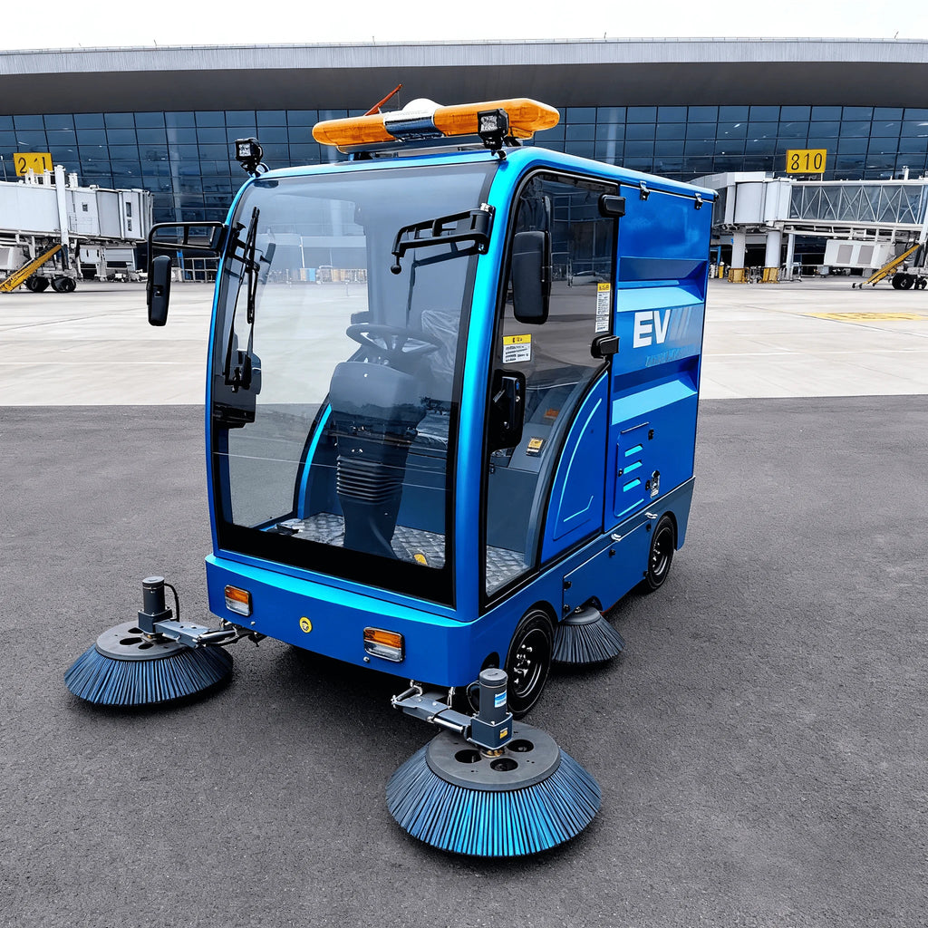 Electric Ride-On Road Sweeper Truck C0nTour DEY X5 3000W Self-Propelled New Vacuum Municipal Commercial Use