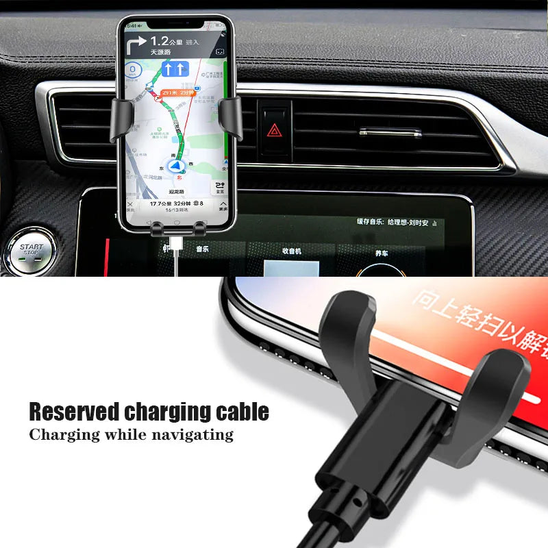 Gravity Car Phone Holder Air Vent GPS Stand Accessories For Audi A3 A4 A5 A6 A7 A1 A2 A8 Q1 Q2 Q3 Q4 Q5 Q6 Q7 Q8 TT RS3 RS7 RS5