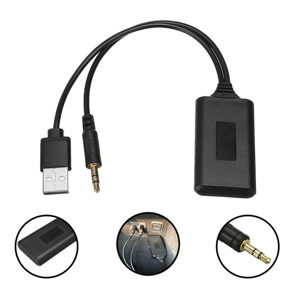 Bluetooth-compatible Radio Cable Adapter Universal Car Aux Bluetooth-compatible Music Audio Receiver Car Adapter