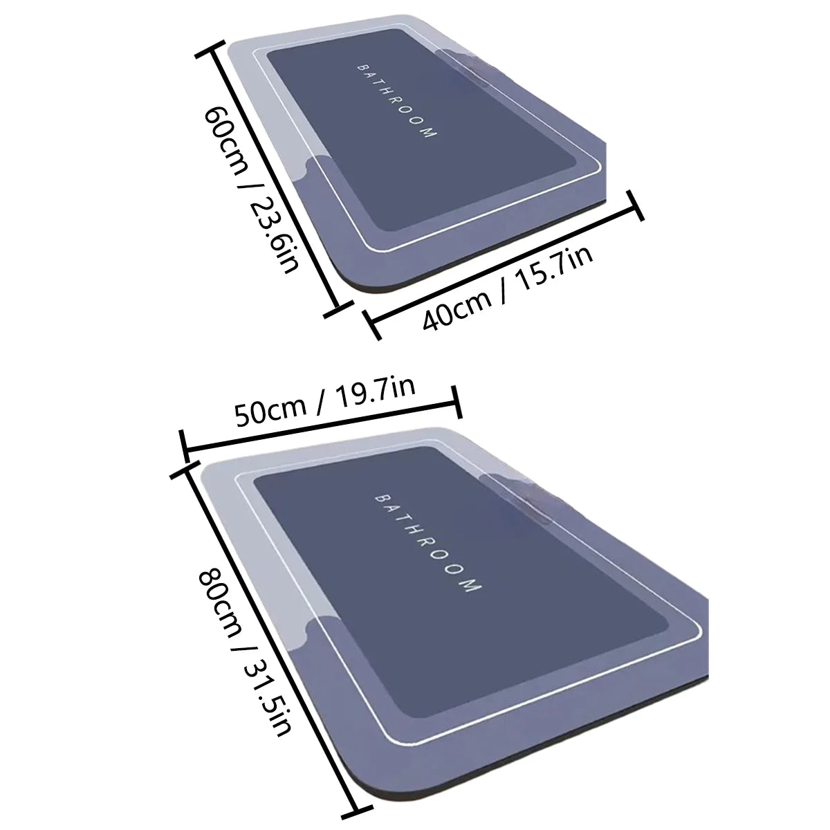 Simple bathroom non-slip floor mat diatom mud toilet dirt-resistant mat entrance mat shower room door mat