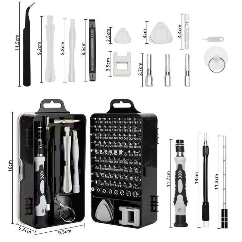 115-In-1 screwdriver set, strong magnetic and high hardness plum blossom disassembly machine, precision batch maintenance tool