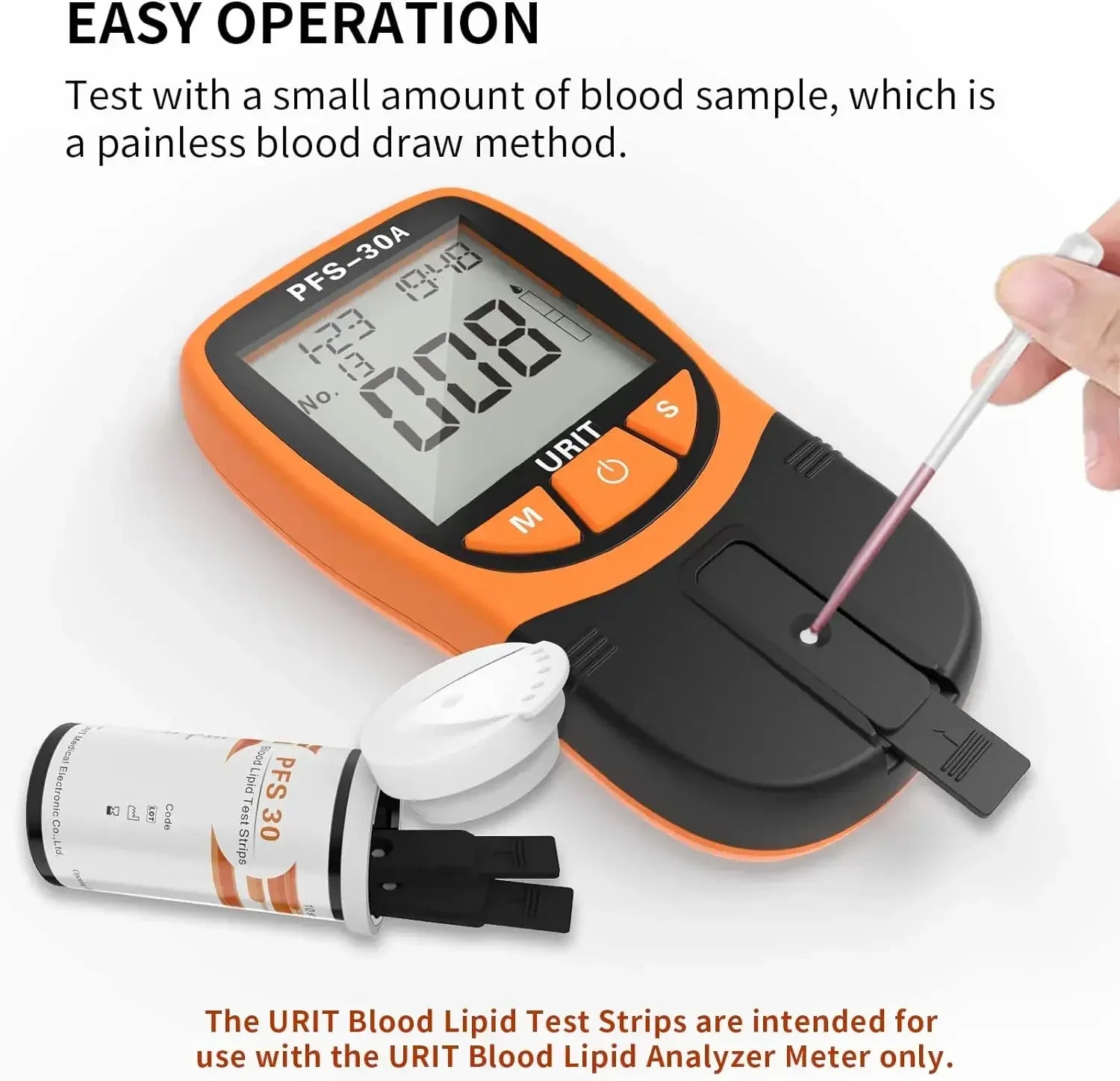 5 in1 TC/HDL/TG/LDL Blood Lipid Analyzer Monitoring Total Cholesterol Triglycerid Automatic Household Health Monitoring