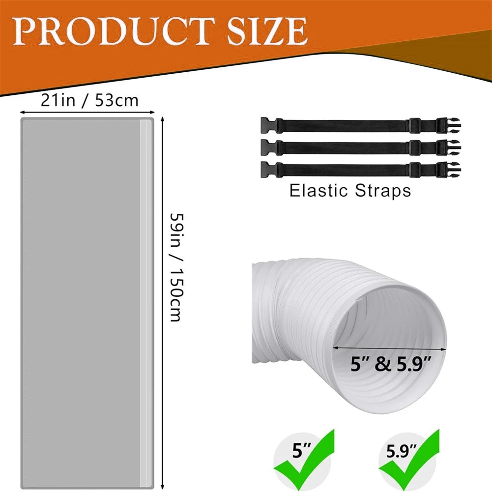 1pcs Portable AC Hose Insulation Sleeve Air Conditioner Hose Cover Duct Vent Cover Mobile Air Conditioning Hose Sheath