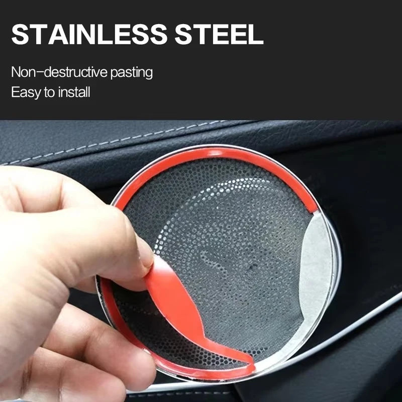 For Mercedes Benz W205 W213 X253 Car Door Audio Cover Speaker Decor Loudspeaker Trim Interior Accessories GLC C E Class E200