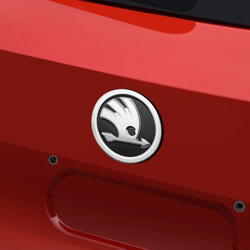 80mm 90mm ABS Emblem For Skoda Fabia 1 2 Octavia a7 RS Superb Rapid Yeti Karoq Vision Car Head Front Rear Boot Tailgate Sticker