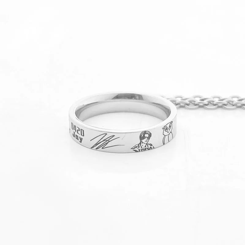 Jungwon Heeseung Jay Jake Niki Sunoo Sunghoon Cool Fan Support Rings and Necklaces Surrounding Popular Korean Idol Boy Groups