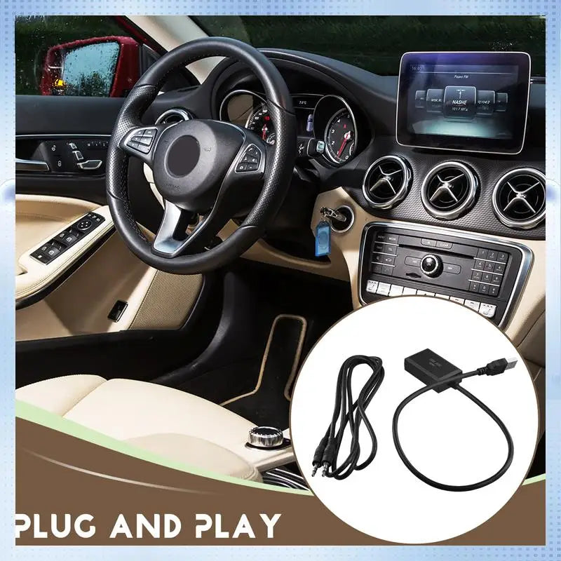 Y90A-7 Inch Car Screen Audio Input AUX To USB Audio Output AUX Activator For Mercedes Benz NTG 5.0 System