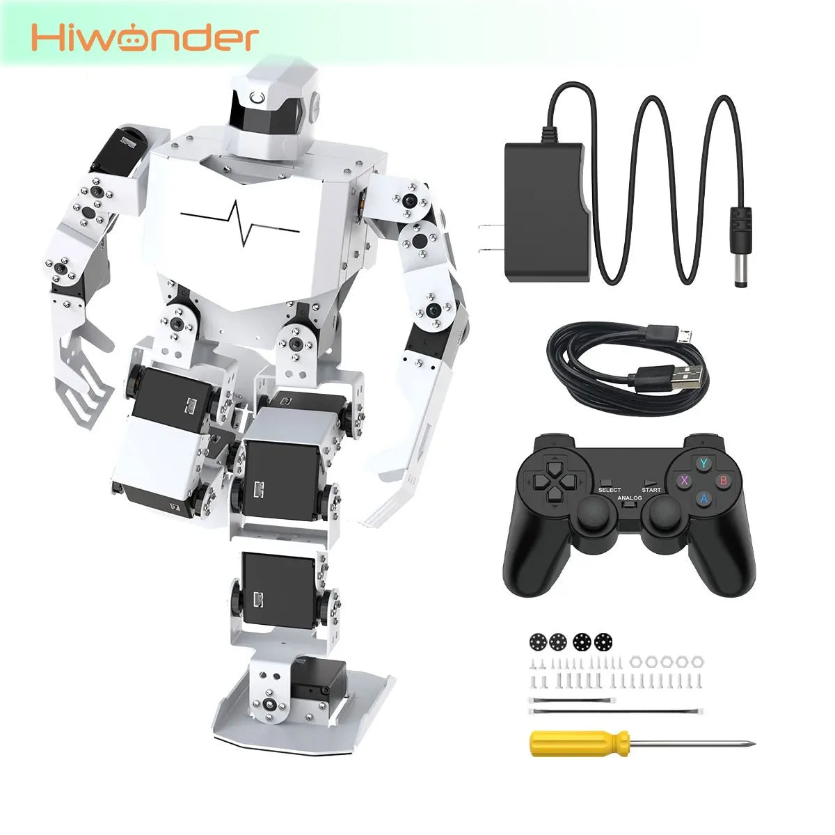 Hiwonder H5S 16DOF Humanoid Robot Singing & Dancing, Educational Programmable Bionic Robot Assembled