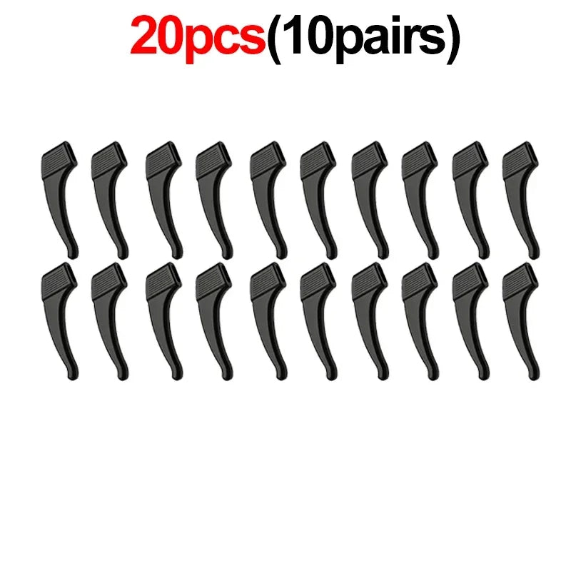 2/40pcs Silicone Ear Hook Anti-slip Glasses Leg Ear Sleeve Bracket Fastener Sunglasses Accessories Grip Anti-fall Eyewear Holder