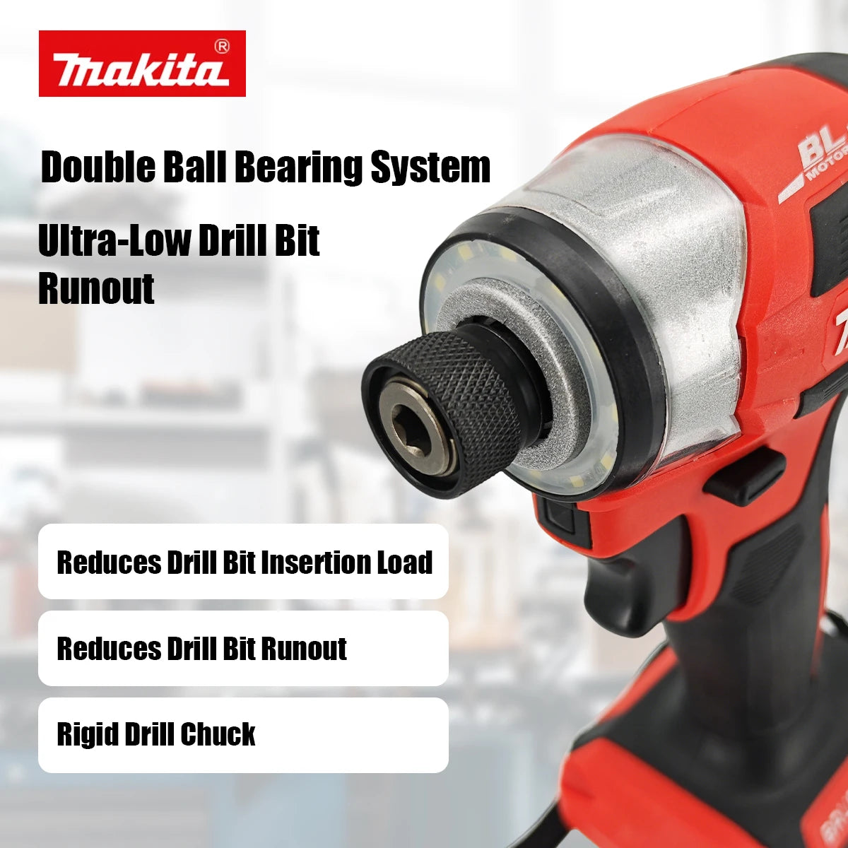 Makita DTD173 180Nm 18V Brushless Impact Driver with Ring Light Max Torque Cordless Power Tool for Screw Bolt Wood Home DIY