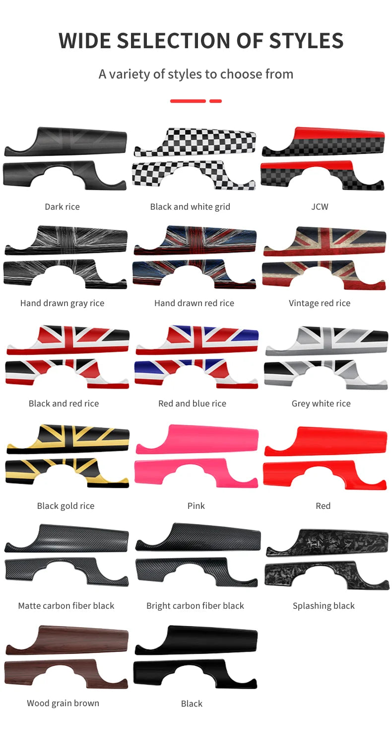 Car Dashboard Decal Leather Sticker For Mini Cooper R56 R55 R54 R57 R58 R59 Car Accessories Styling Only Left handdrive
