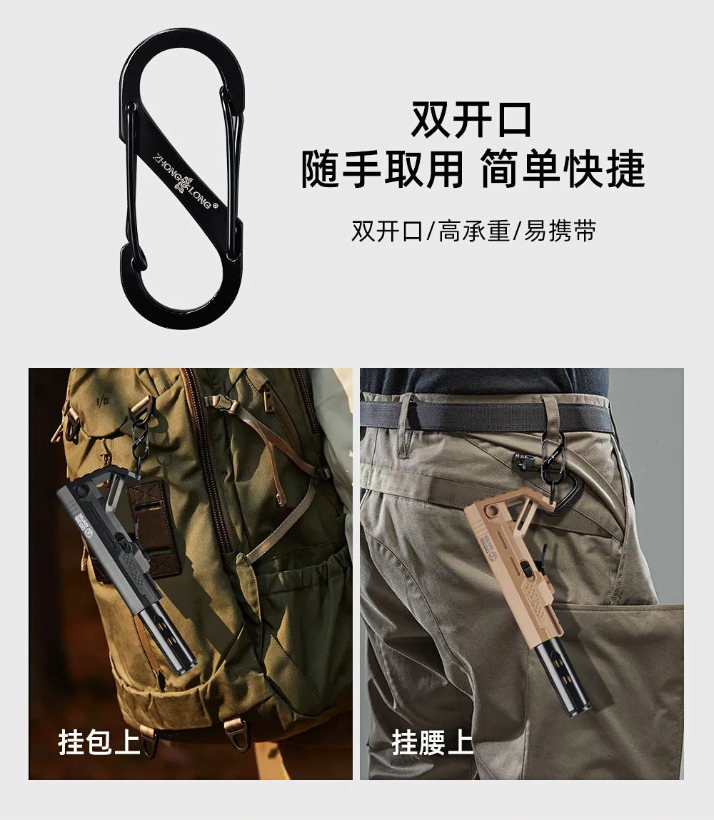 Outdoor Multifunctional High-temperature Spray Gun Lighter Windproof Inflatable Blue Flame Laser Bottle Opener Lighting Lighter