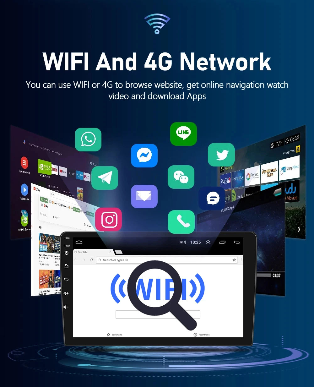 Podofo  6+128G Wireless CarPlay Auto Car Radio for Peugeot 207 CC 207CC 2009-2013 Multimedia Player 2Din Car Stereo GPS 4G Wifi