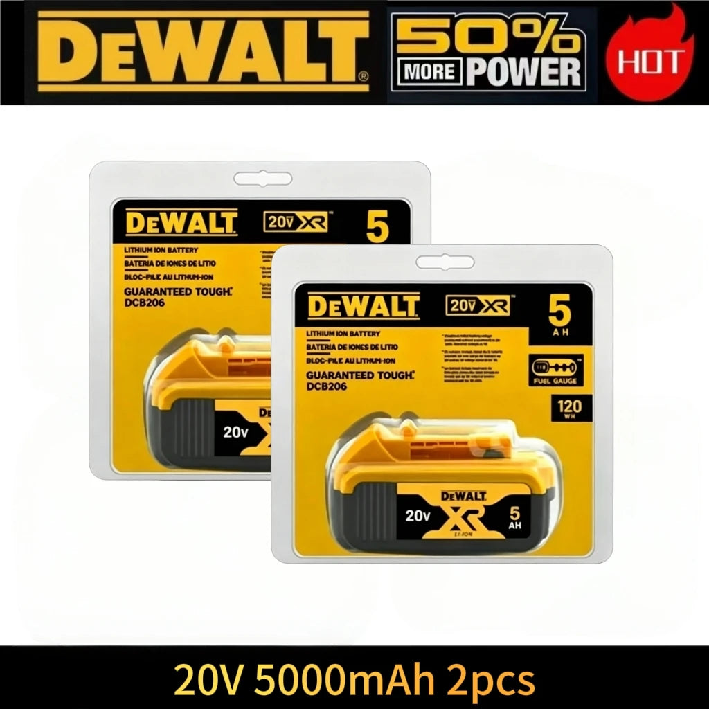 Batterie Dewalt 20V d'origine, 5AH 6AH Batterie Dewalt, Outils Électriques DeWalt Série DCF DCD DCG DCS DWE Livraison Aérienne Gratuite