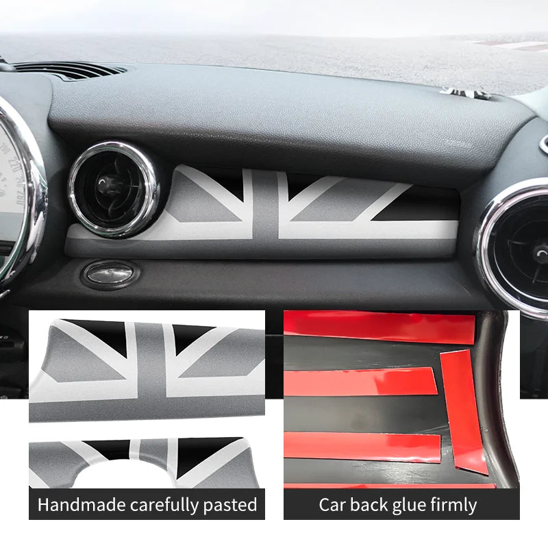 Car Dashboard Decal Leather Sticker For Mini Cooper R56 R55 R54 R57 R58 R59 Car Accessories Styling Only Left handdrive