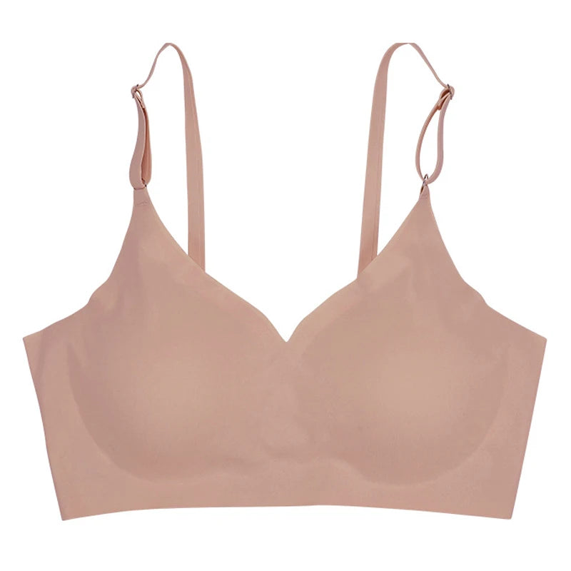 CINOON Soutiens-gorge sans couture pour femme Push Up Sous-vêtements de nuit Bralette amovible rembourrée Soutien-gorge une pièce Sans armatures Confort Intime