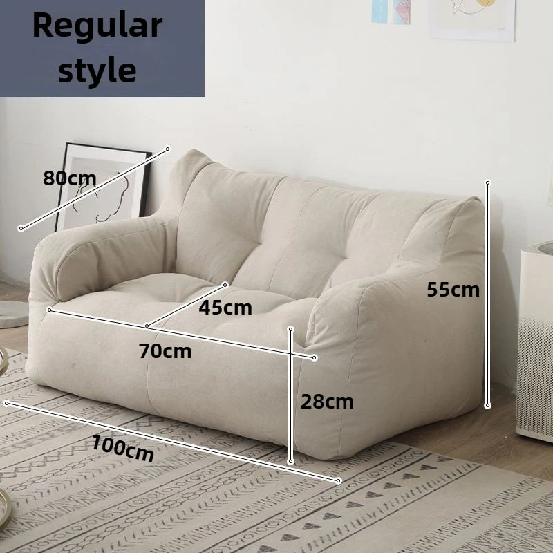 Double Lazy Person Sofa Small Comfortable Leisure Recliner Sponge Compression Sofa Living Room Couches Large Removable Washable