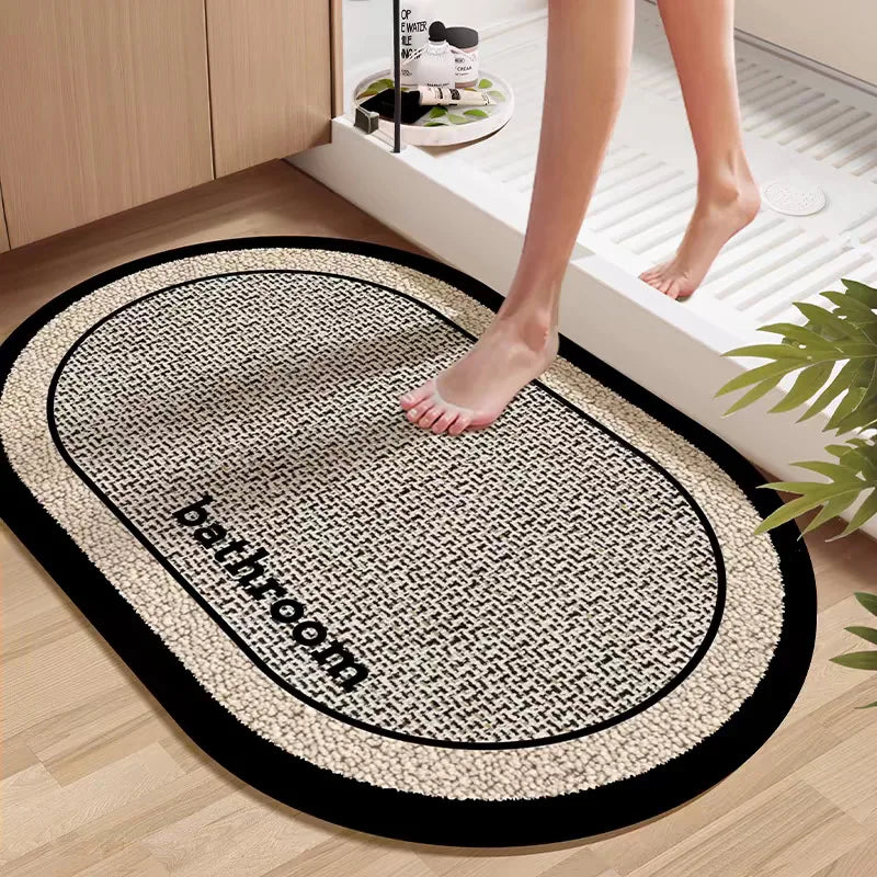 VIKAMA minimalist bathroom carpet, absorbent anti slip quick drying foot pad, bathroom entrance door mat