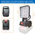 LED Work Light 3/4/8Inch For Makita 14.4V 18V Li-ion Battery Lamp With USB Outdoor Flashlight Lantern Camping Emergency Light
