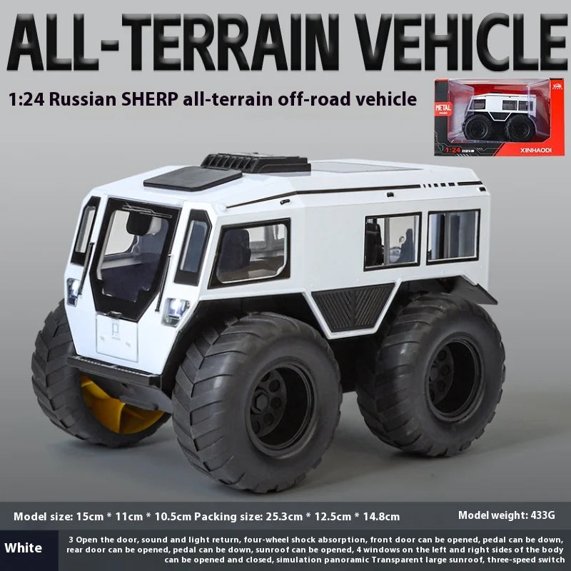 1:24 Scale Sherp ATV Model Car with LED Lights - Realistic Detail for Kids' Adventure Play - Cross-Country Fun, Toy Vehicle