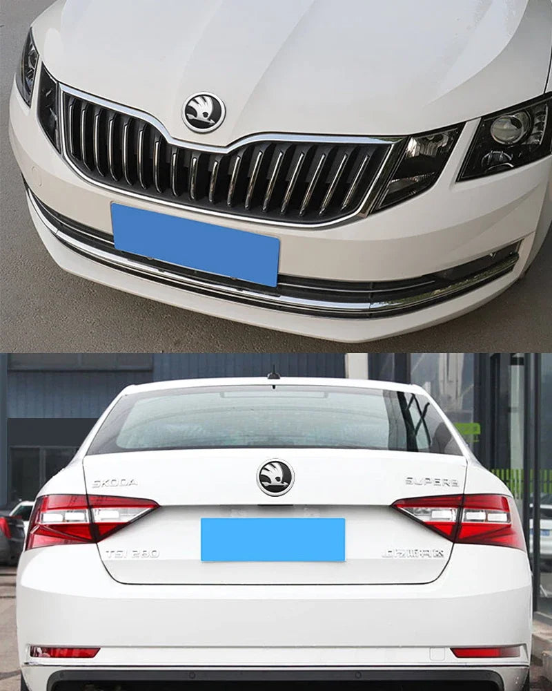 80mm 90mm ABS Emblem For Skoda Fabia 1 2 Octavia a7 RS Superb Rapid Yeti Karoq Vision Car Head Front Rear Boot Tailgate Sticker