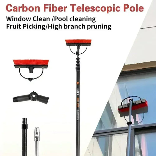 3K Carbon Fiber Telescopic Cleaning Rod Multi-Functional Solar Panel Cleaner HC4509 Eco-Friendly Efficient Dust Removal Tool