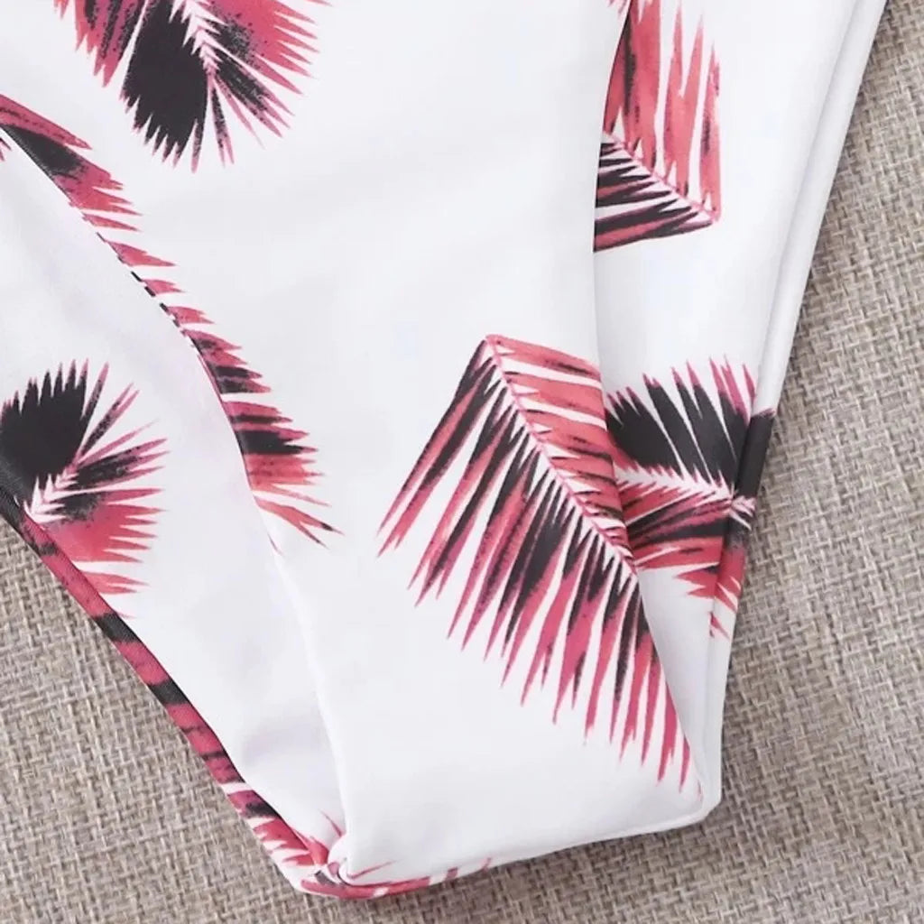 Ensemble Tankini Bikini Deux Pièces pour Femme Maillot de Bain Floral Été Plage Maillots de Bain Tenue de Fête en Bord de Mer