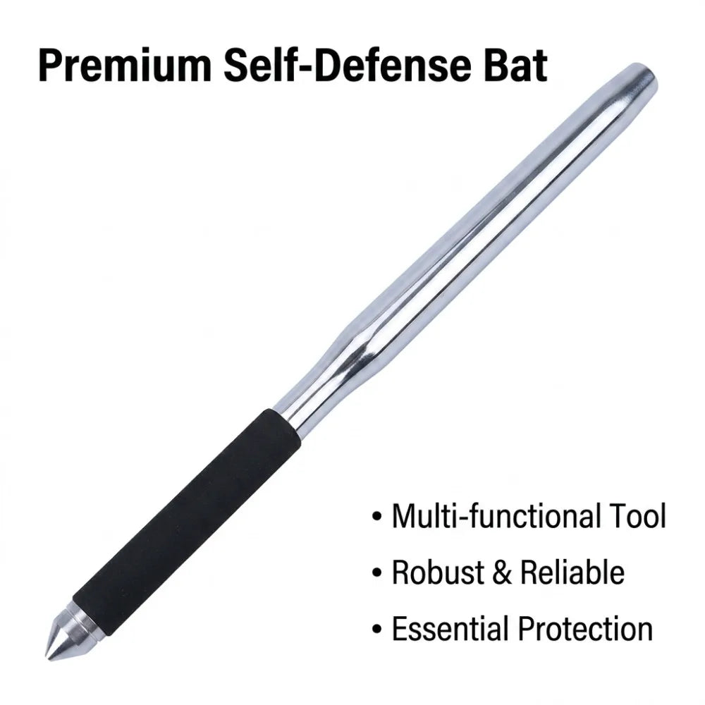 50cm Stainless Steel Baseball Bat Multi-Functional Car Emergency Stick Non-slip Comfortable Grip Baseball Bats Self Defense