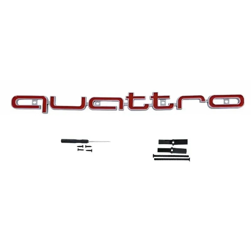 1Pc Front Grille Emblem 3D ABS Car Emblem Badge Auto for Audi Quattro Logo A3 A4 A5 A6 A6L A7 A8 Q3 Q5 Q7 S3 S4 S5 RS3 RS4 RS6