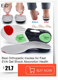 EiD New Arch Support 25mm Orthotic insole Black Leather orthotics Insoles for Flat Foot O/X Leg Corrected Shoe Sole insert pads