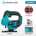 YOFIDRA Brushless 19mm Electric Jig Saw Infrared Laser Curve Saw Variable Speed MultiFunction Cutter For Makita 18V Battery Pin