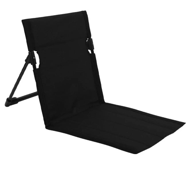 Outdoor Foldable Camping Chair Oxford Cloth Camping Floor Chair Garden Park Single Lazy Chair Backrest Cushion Picnic Back Chair