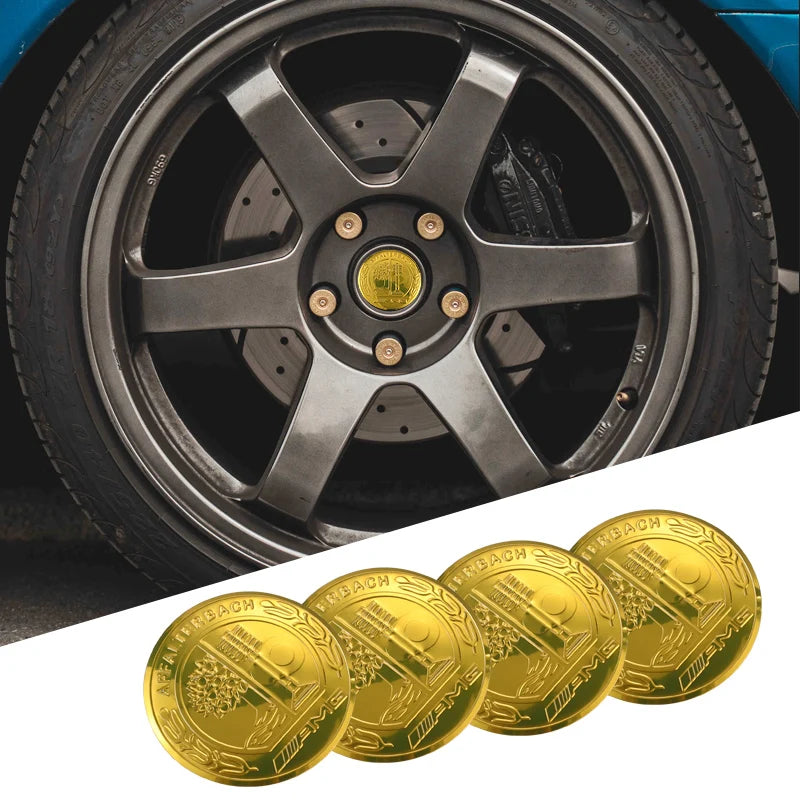 1Set Car Wheel Stickers 56mm Auto Center Hub Cap Decal For Mercedes Benz AMG Smart W205 C300 W203 W206 W108 W124 W126 W140 W168
