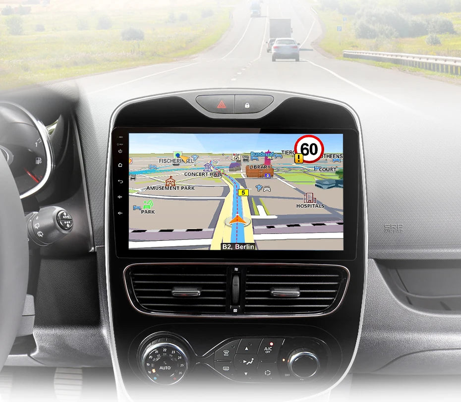 Junsun Wireless CarPlay Android Auto Car Radio for Renault Clio 4 2012- 2017 2 DIN Multimedia Stereo with Built-in Cooling Fan GPS Navigation SWC Bluetooth FM RDS DSP IPS Screen Car Intelligent Systems 4G WiFi 8 Core