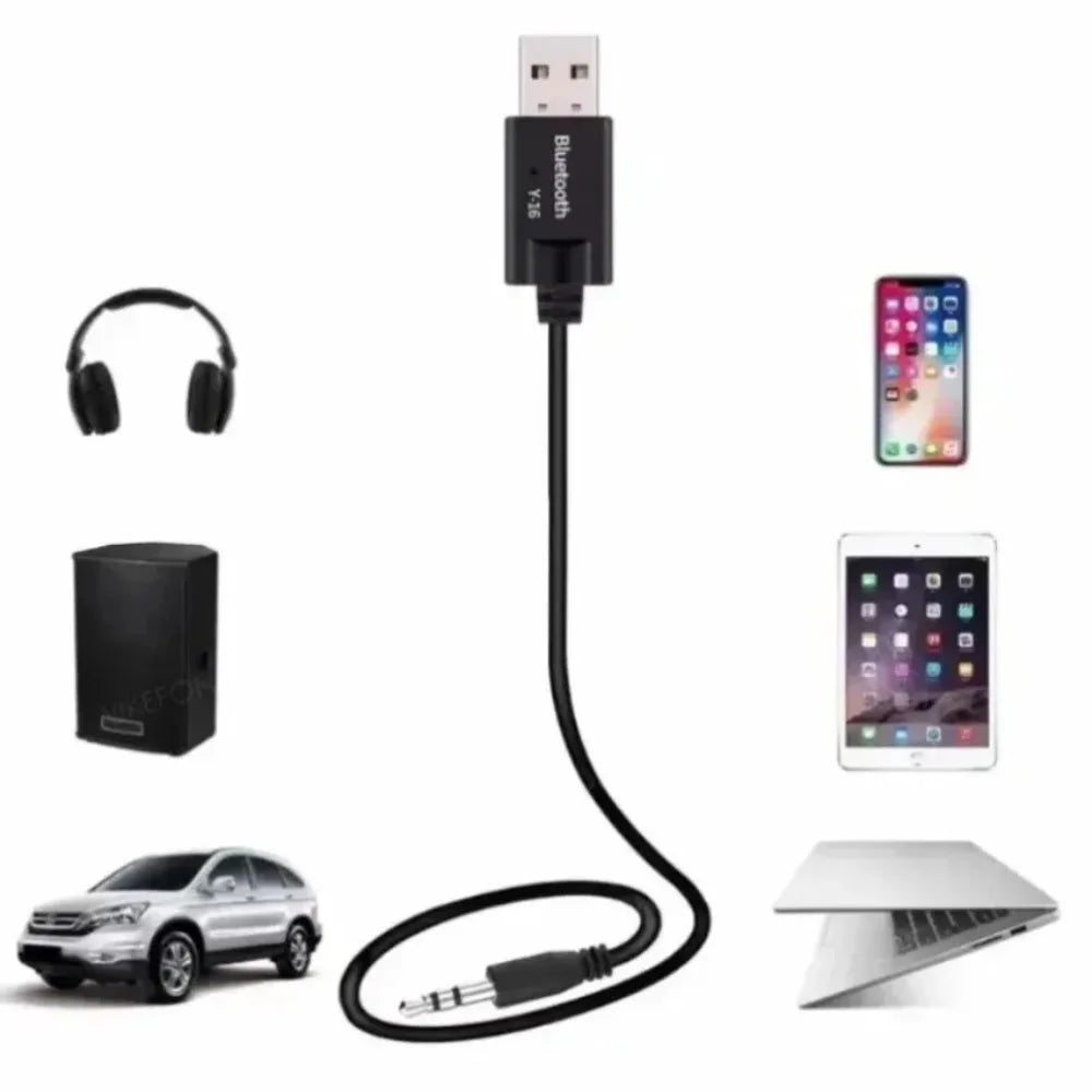 Bluetooth Audio Receiver Usb To 3 5Mm Jack Adapter Wireless Aux Dongle For Car Stereo Handsfree Music Streaming